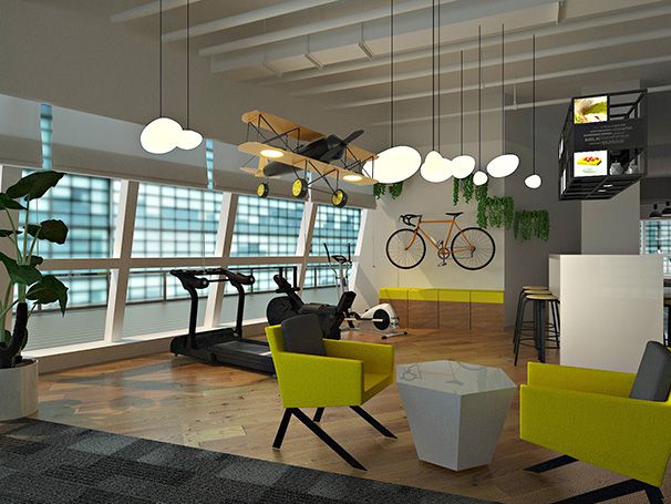休閑區辦公室裝修實景圖